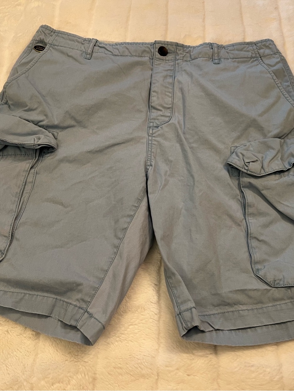 Scotch and Soda Mens size 32 Light Blue Slate gray  Cargo Shorts